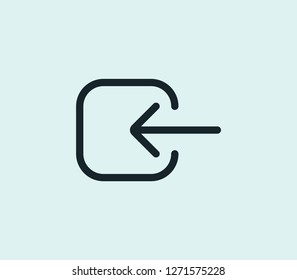 Log in icon line isolated on clean background. Log in icon concept drawing icon line in modern style. Vector illustration for your web mobile logo app UI design.