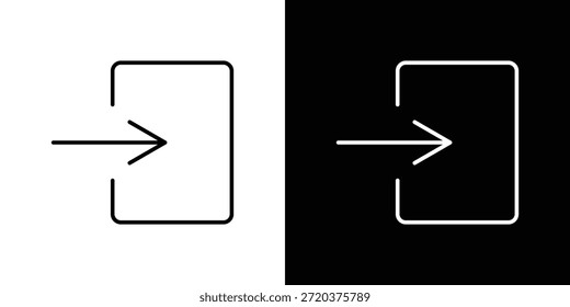 Anmeldesymbol. Minimalistisches Vektordesign Bearbeitbarer Strich. EPS10