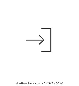 Log In icon on white background. Modern flat symbol for web site and app design. Editable stroke