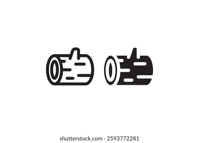 Log Icon Representing Wood and Forestry Vector