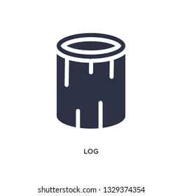 log icon. Simple element illustration from camping concept. log editable symbol design on white background. Can be use for web and mobile.