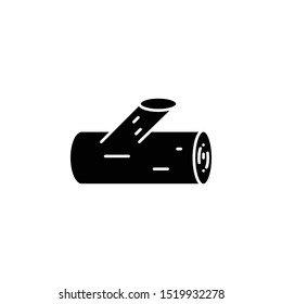 Log icon. Simple glyph, flat vector of autumn icons for ui and ux, website or mobile application
