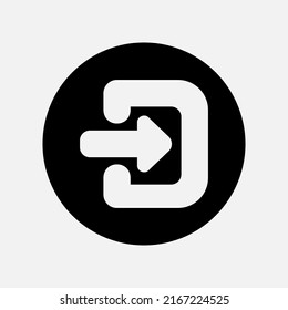 Log in icon in solid style about user interface, use for website mobile app presentation