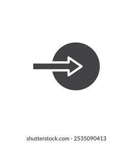 Log in icon Symbol mark in filled style
