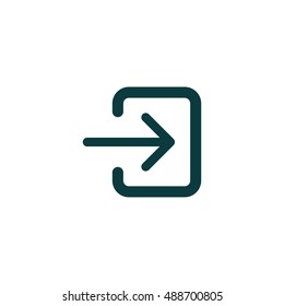 Inicie sesión en Icon en estilo plano moderno aislado en fondo blanco.