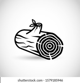 Log icon vector art illustration