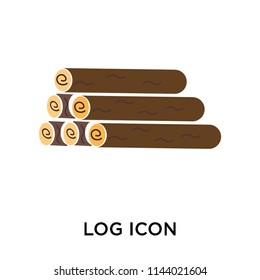 Log icon vector isolated on white background for your web and mobile app design, Log logo concept