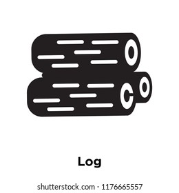 Log icon vector isolated on white background, logo concept of Log sign on transparent background, filled black symbol