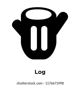 Log icon vector isolated on white background, logo concept of Log sign on transparent background, filled black symbol
