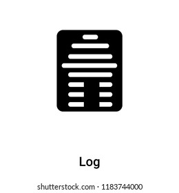 Log icon vector isolated on white background, logo concept of Log sign on transparent background, filled black symbol
