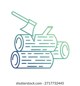 Log-Symbol auf weißem Hintergrund, Vektorgrafik