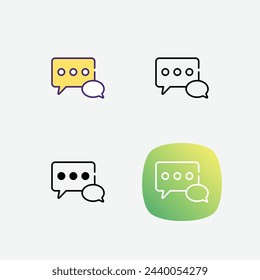 Log In icons set in 4 different style vector illustration