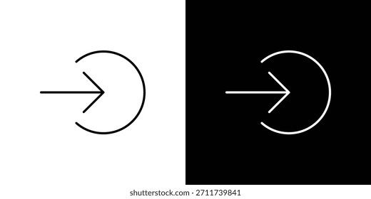 Símbolo de Vector de iconos de Iniciar sesión con líneas de trazo editables para Diseños web