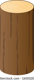 Log illustration vector image for wood industry.