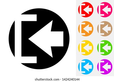 Log In. Negative Space Icon