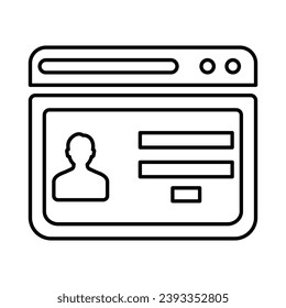 Log in, Password icon In Outline Style