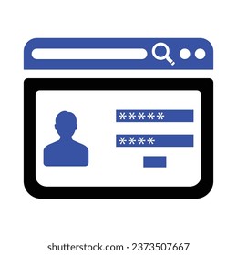 Log in, Password icon, Vector Graphics