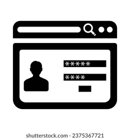 Log in, Password icon, Vector Graphics