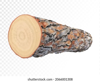 A log for industrial needs. Vector illustration on a transparent background.