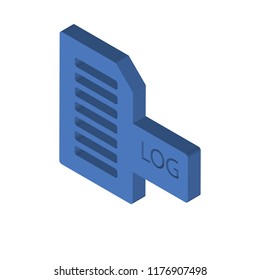 Log isometric left top view 3D icon