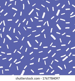 Log Jam Hand drawn whtie marks on blue background texture pattern. seamless repeat vector pattern surface design