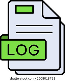 Log Line vector Icon Design