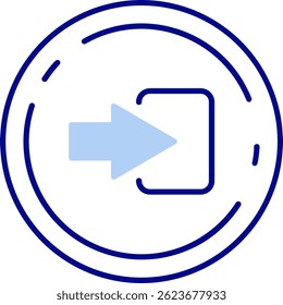 Log in Line vector Icon Design