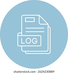 Design de ícone de vetor de linha de log