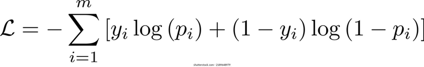 Log loss function for binary classification