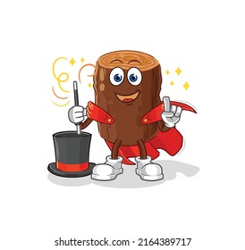the log magician illustration. character vector