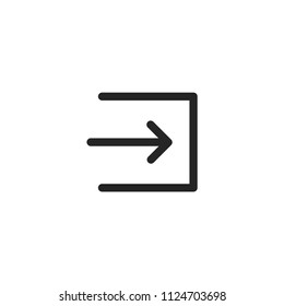 Log In Modern Simple Outline Vector Icon