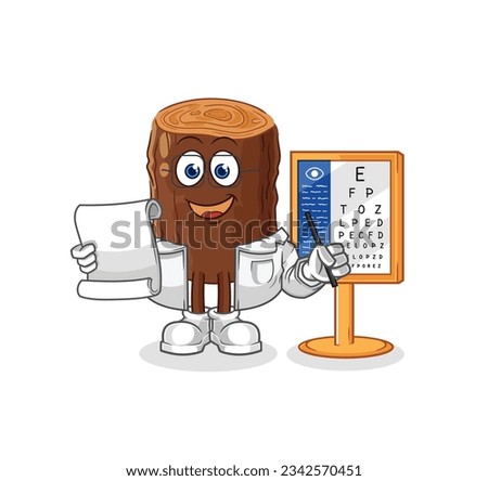 the log oculist cartoon. cartoon mascot vector