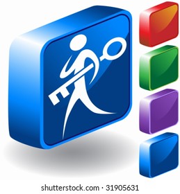 Log On 3D Icon