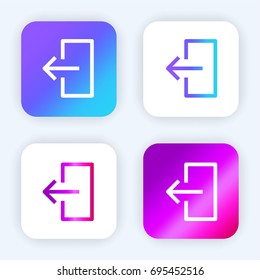 Log out bright purple and blue gradient app icon