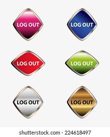Log out button set 