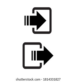 log in and log out button, sign in and sign out icon