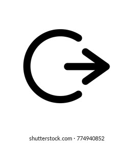 log out button vector icon