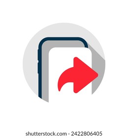 log out, close or exit the mobile application on smartphone concept illustration flat design vector. modern graphic element for landing page ui, infographic, icon