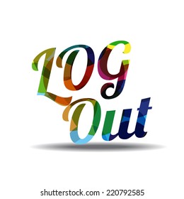 Log Out Colorful Vector Icon Design