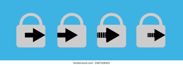Log out icon. Arrow Login-Logout icon. Enter symbol, log in icon button. Arrow and door icon entry symbols in filled, thin line, outline and stroke style for apps and website. Eps 10.