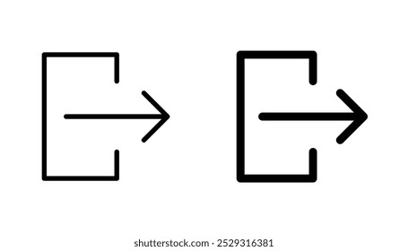 Conceito de ícone de logoff. Vetor de estoque