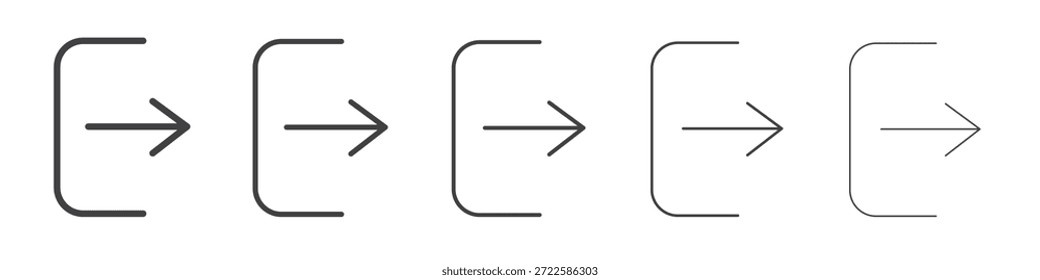 Abmelden Symboldesign, Logo, App, UI. Vektorgrafik, EPS