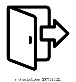 Log Out Icon Element For Design