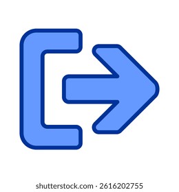 Log Out Icon Element For Design