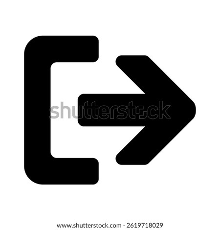 Log Out Icon Element For Design