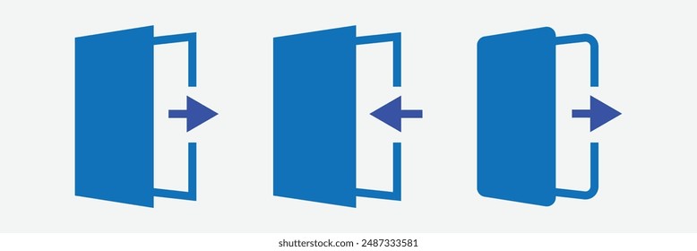  Log out icon. Exit Logout Icon. Logout icon with window exit concept. 