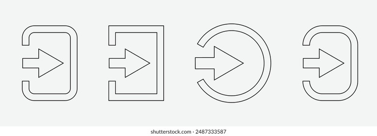  Log out icon. Exit Logout Icon. Logout icon with window exit concept. 