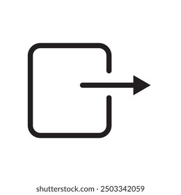 Log out icon, exit icon, sign out icon vector. outline icon for web, ui, and mobile apps