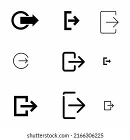 Abmelden Symbol. Verlassen Sie den Vector im trendigen Flachstil. Flaches Web Mobile Symbol, Zeichen, Symbol, Button, Element - Vektorgrafik.