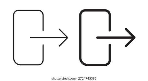 Ícone de logout. sinal plano preenchido para conceito móvel e web design